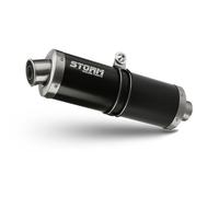 Escape homologado Storm OVAL Acero negro para YAMAHA YZF 1000 R1 / M 02-03