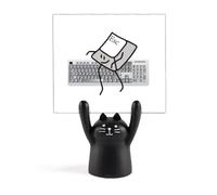 Escape Human Pets Art Deco Fashion Memo Holder Cartoon Black Cat Stand Decoración
