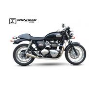 Escape izquierdo IXIL OVC11SS no homologado en acero inox. para TRIUMPH THRUXTON / R / RS 04-15