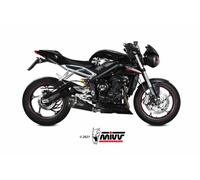 MIVV Silenciador Delta Race Black Inox – 2 escapes para Triumph Street Triple 660 S 2017-2023