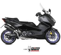 Sistema Completo 2x1 MIVV Ovalado Negro Carbono YAMAHA T-MAX 560 2025
