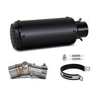 Escape Moto Para Kawasaki Para ER6F Para ER-6N 2006-2023 Terminal Escape | Silenciador Escape Motocicleta Kit Tubo Deslizante Línea Proyecto Deportiva(Black H)