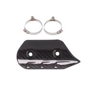 Escape moto Protector térmico Universal para tubo de escape motocicleta, cubierta fibra carbono, aislamiento, silenciador antiescaldaduras 3,8mm a 4,5mm(Carbon fiber cover)