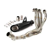 Escape moto Slip On Para Kawasaki Para Z900 2025 51MM Terminales Escape Motocicleta Tubo Conexión Frontal Silenciador(Carbon look)