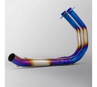 Escape Motocicleta Tubo De Escape para Motocicleta para Kawasaki para Ninja650 para Z650 2017-2023, Colector Tubo Enlace Delantero 51 Mm Silenciador Enlace Tubos(Azul)