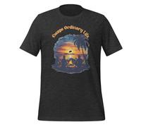 Escape Ordinary Life Sunset Campfire Scene - Camiseta unisex para adulto, Gris Oscuro Heather, XXL