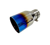 Escape Para Coche 1 Pieza De Tubo Escape Universal Acero Inoxidable Para Coche Punta Silenciador Recta Simple Color Azul Horneado Tubo De Escape(54mm-89mm)