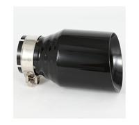 Escape Para Coche 1 Tubo De Escape De Acero Inoxidable Modificado Para Coche Color Negro Brillante Universal Biselado Punta De Silenciador Brillante(57MM IN 114MM OUT)