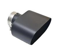Escape Para Coche Boquilla Universal Para Silenciador Escape Automotriz Gran Diámetro Acero Inoxidable Negro Mate Elíptica Silenciador(IN60-OUT150MM)