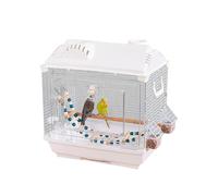 Escape Proof Bird Cage, Lightweight Parakeet Carrier, 15.75x11.02x16.93 Inches Iron Wire Cage with Perch Ladder and Food Box, Travel Caged, Bird Carrier with Secure Design, Cages for Home Camping Vet