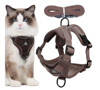 Escape-Proof Cat Harness, Reflective Kitten Lead Set, Comfortable Walking Harness for Kittens and Puppies, Safe Outdoor Adventures, 9.06x7.48x0.79 Inches, 11.42x8.66x0.79 Inches
