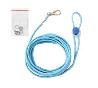 Escape Proof - Correa para loro con candado de cable, correa elástica para pájaros, con anillos de tobillo de metal, cuerda de entrenamiento para pájaros para mascotas, 3 metros, correa ajustable para