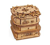 Escape Room Game - Puzzle Box - Gift Box - 3D Wooden Puzzle - Wooden Puzzle - 3D Puzzle for Adults - Brain Teasers - Birthday Gift Gadgets for Men - M