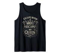 Escape Room Queen Fun Noche de Juegos para Mujeres Camiseta sin Mangas