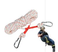 Escape Safety Rope, Steel Wire Core Cord Survival Rope, Double Hook Design Portable Rescue Tool, Multi-Functional for Hiking, Camping, and Construction, 8mmx10m, 10mmx20m, 12mmx50m