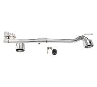 escape salida doble extremo Para BMW Para E90 E92 320i 330i 325i 2006-2016 Tubo Escape Acero Inoxidable Doble Salida Punta Coche Silenciador Parachoques(Silver)