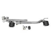 escape salida doble extremo Para BMW Para E90 E92 320i 330i 325i 2006-2016 Tubo Escape Acero Inoxidable Doble Salida Punta Coche Silenciador Parachoques(Carbon fiber)