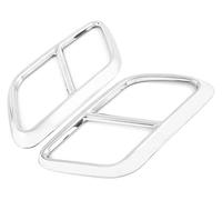 escape salida doble extremo Para Land Para Rover Para Velar 2017-2021 Cubierta Embellecedora Tubos Silenciador Escape Trasero(Silver)