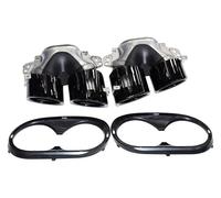 escape salida doble extremo Para M&erces Para Benz W177 C118 CLA35 X247 GLB35 A45S AMG A35 2020-2024 Tubos Escape Coche Punta Silenciador Boquilla(Black A)