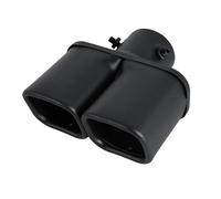 Escape Salida Única Directo 1 Unidad De Punta Escape Acero Inoxidable Negro Con Forma Corazón Para Silenciador Tubo Accesorio Para Coche Estilo Piezas Accesorios(Black-7)