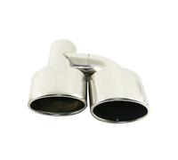 Escape Salida Única Directo Para BMW E63 W218 W211 W212 C300 C350 Clase C 1PCS Punta De Escape Tipo Y Acero Inoxidable Para Modificación Piezas Accesorios(Silver Left)