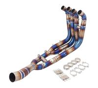 Escape Silenciador Moto para BMW para S1000RR 2019-2022 para S1000R 2021 2022 Tubo Sistema De Escape Motocicleta Colectores Deslizantes Conector Delantero(3 Titanium Alloy)