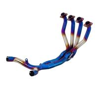 Escape Silenciador Moto para Kawasaki para Z1000 2010-2020 Doble Salida Tubo Enlace Motocicleta Silenciador De Escape Delantero Modificado(B)
