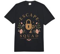 Escape Squad Lock Key Floral Puzzle Grupo Amigos Comfort Colors Adult Heavyweight T-Shirt