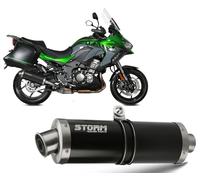 Escape Storm by Mivv negro Silenciador Oval Acero Kawasaki Versys 1000 2019 2022