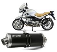 Escape Storm by Mivv negro Silenciador Oval Acero para Bmw R 1150 R 2000 > 2006