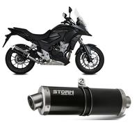 Escape Storm by Mivv negro Silenciador Oval Acero para Honda Cb 500 X 2016