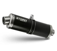 Tubo De Escape Storm by Mivv negro Oval Acero para Honda Cbr 600 F 1991 > 1998