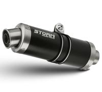 Escape Storm by Mivv negro Silenciador Oval Acero para Kawasaki Er 500 1997 2006