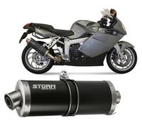 Escape Storm by Mivv negro Silenciador Oval Inox Bmw K 1200 R / S / Gt 2005 2008