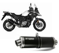 Escape Storm by Mivv Oval Nero Acero para Suzuki V-strom 650 2017 > 2023