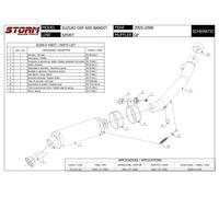 Tubo De Escape Storm by Mivv Gp Acero para Suzuki Gsf 650 Bandit 2005 > 2006