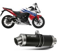Tubo De Escape Storm by Mivv Gp Nero Acero para Honda Cbr 500 R 2013 > 2015