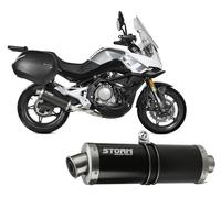 Escape Storm by Mivv Silenciador Oval Acero Negro para CF Moto MT 650 2021 2023