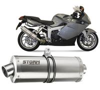 Tubo De Escape Storm by Mivv Oval Acero para Bmw K 1200 R / S / Gt 2005 > 2008