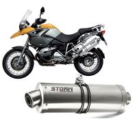 Escape Storm by Mivv Silenciador Oval Acero para Bmw R 1200 Gs 2004 > 2007