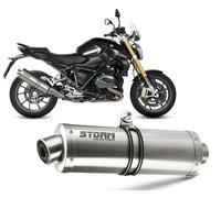 Escape Storm by Mivv Silenciador Oval Acero para Bmw R 1200 R 2015 > 2018