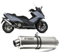 Escape Storm by Mivv Silenciador Oval Acero para Kymco Ak550 2017 > 2020