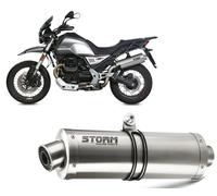Escape Storm by Mivv Silenciador Oval Acero para Moto guzzi v85 tt 2019 > 2024