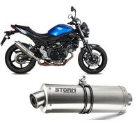 Escape Storm by Mivv Silenciador Oval Acero para Suzuki Sv 650 2016 > 2022