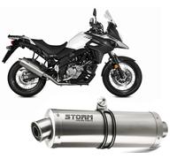 Escape Storm by Mivv Silenciador Oval Acero Suzuki V-strom 650 2017 > 2023