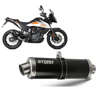 Escape Storm by Mivv Silenciador OVAL BLACK Acero KTM 390 adventure 2020 2024