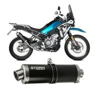 Escape Storm by Mivv Silenciador Oval Negro Acero para CF MOTO MT 450 2024 2026