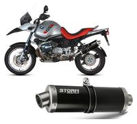 Escape Storm by Mivv Silenciador Oval Nero Acero para Bmw R 1150 Gs 1999 > 2003