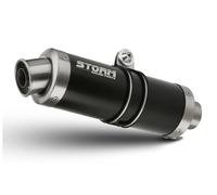 Escape Storm by Mivv Silenciador Oval Nero Acero para Kawasaki Z 750 2004 > 2006