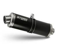 Escape homologado Storm OVAL Acero negro para YAMAHA YZF 600 R6 03-05